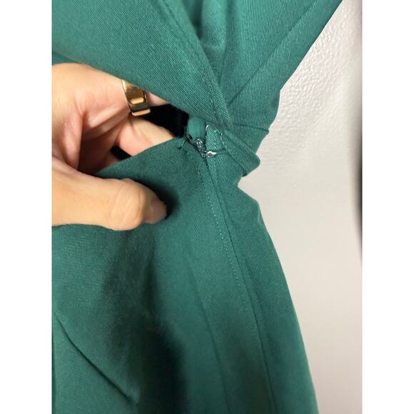 Abercrombie & Fitch Green Long Sleeve Blazer Mini Dress – Cutout Waist, Sz Small - Picture 4 of 6